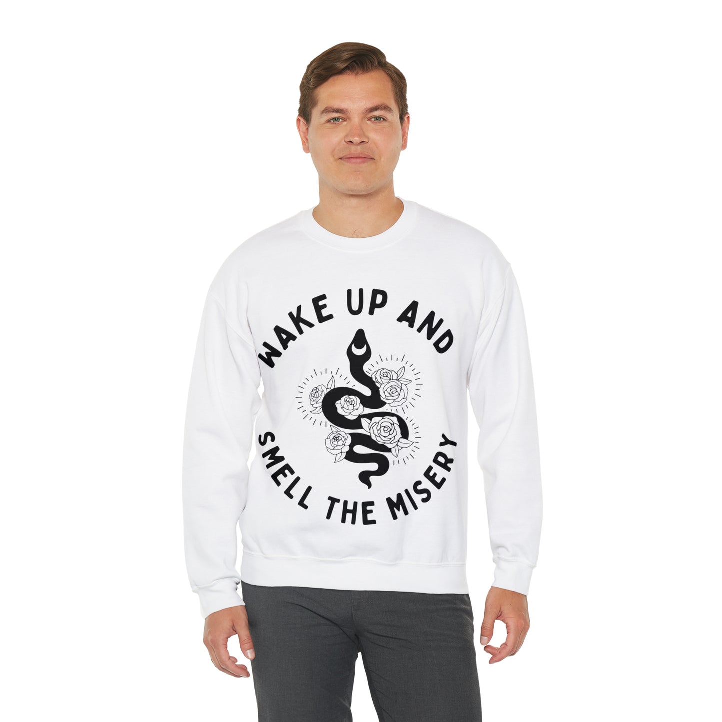 Wake Up & Smell the Misery | Crewneck Sweatshirt