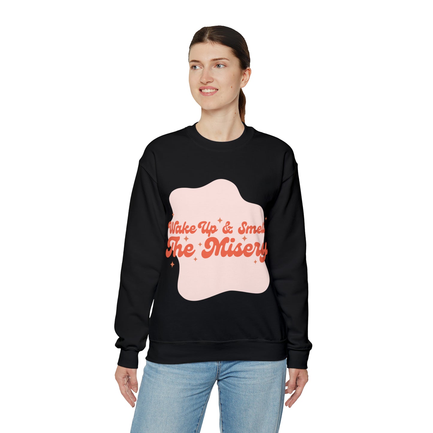 Wake Up & Smell the Misery | Pink | Crewneck Sweatshirt