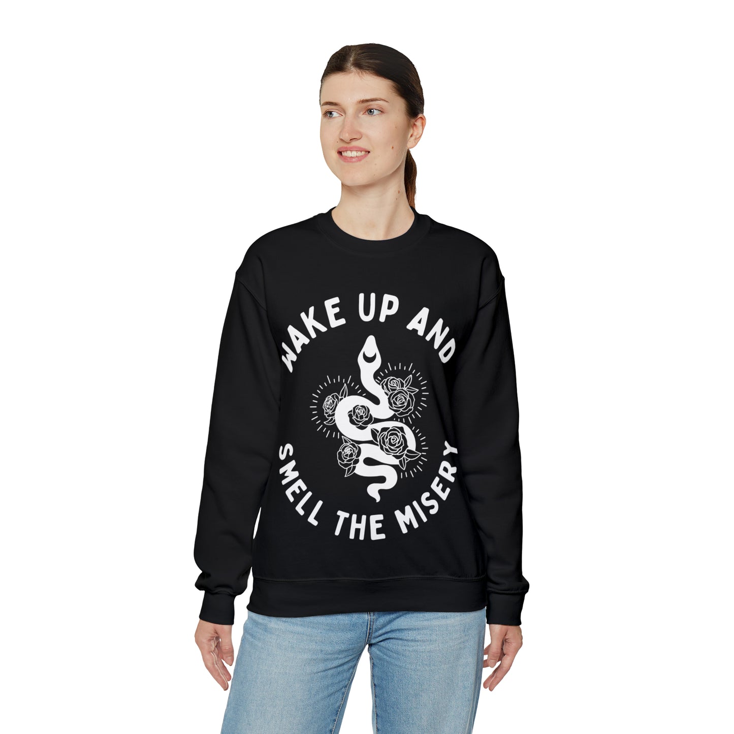 Wake Up & Smell the Misery | Crewneck Sweatshirt